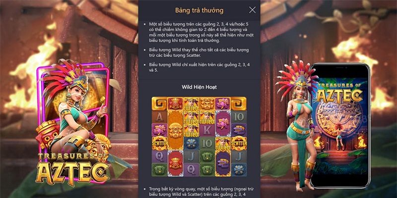 Hệ số đổi thưởng khổng lồ cho người chơi slot game AZTEC